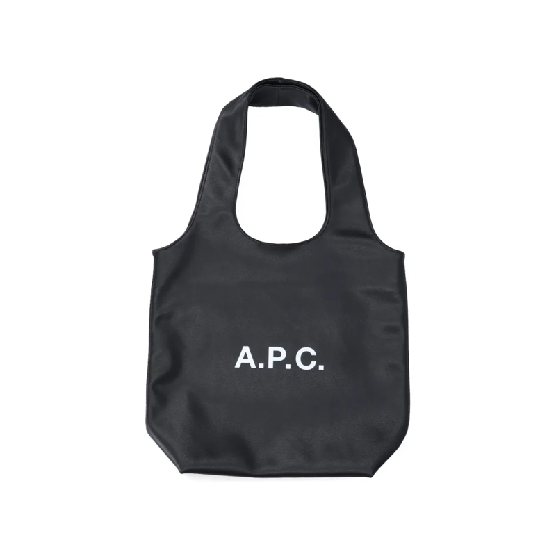 A.P.C. Draagtas Tote Bag With Textured Surface Black