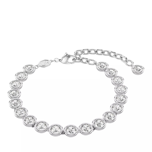 Swarovski Imber Tennis bracelet, Round cut, Rhodium plated White Bracelet