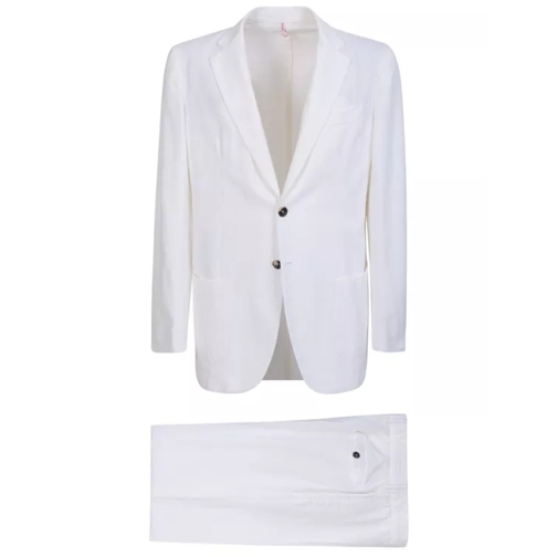 Dell'oglio Cotton-Blend White Suit White 