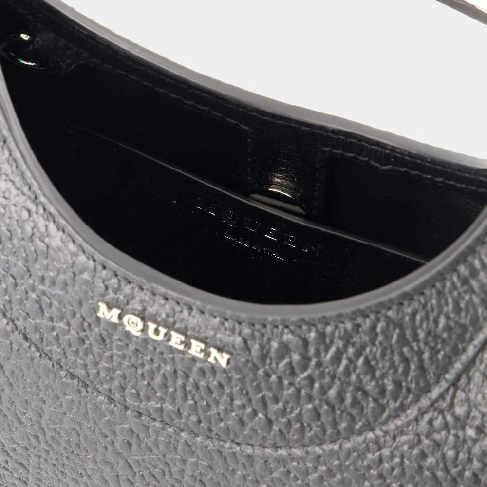 alexander mcqueen Hobo bags Mini Cross Bar Purse Leather Black in zwart