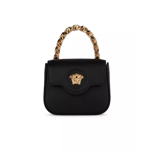 Versace La Medusa' Black Leather Mini Bag Black Crossbody Bag