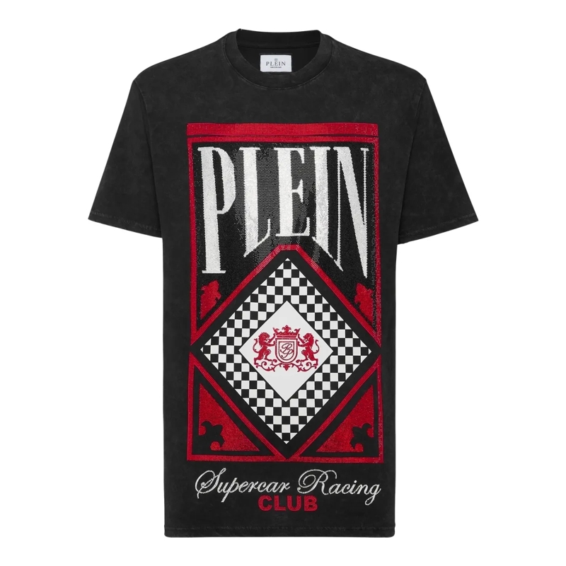 Philipp Plein T-Shirt T-Shirt Racing Mit Schmucksteinen schwarz(Image 6)