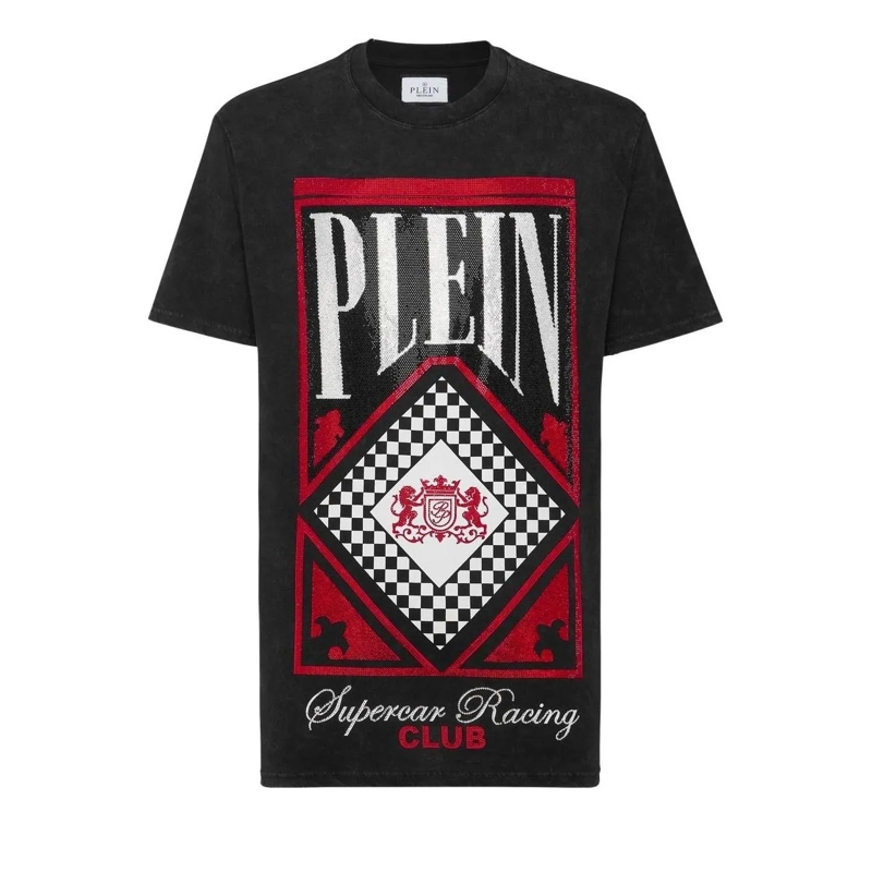 Philipp Plein T-Shirt T-Shirt Racing Mit Schmucksteinen schwarz(Image 2)
