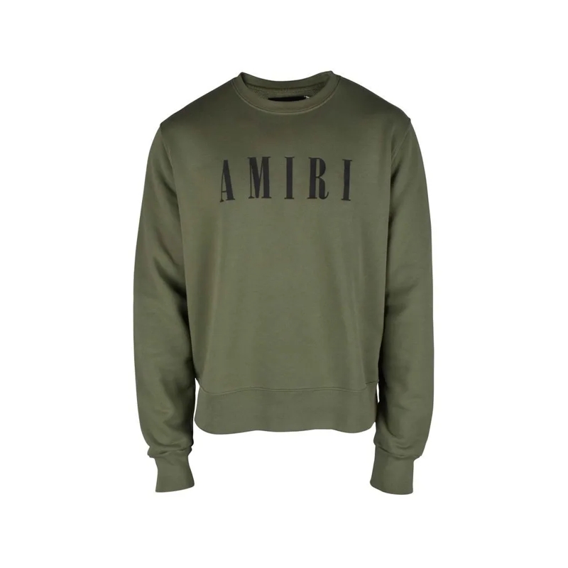 Amiri  Relaxed Fit Khaki Green Cotton Sweatshirt Grey