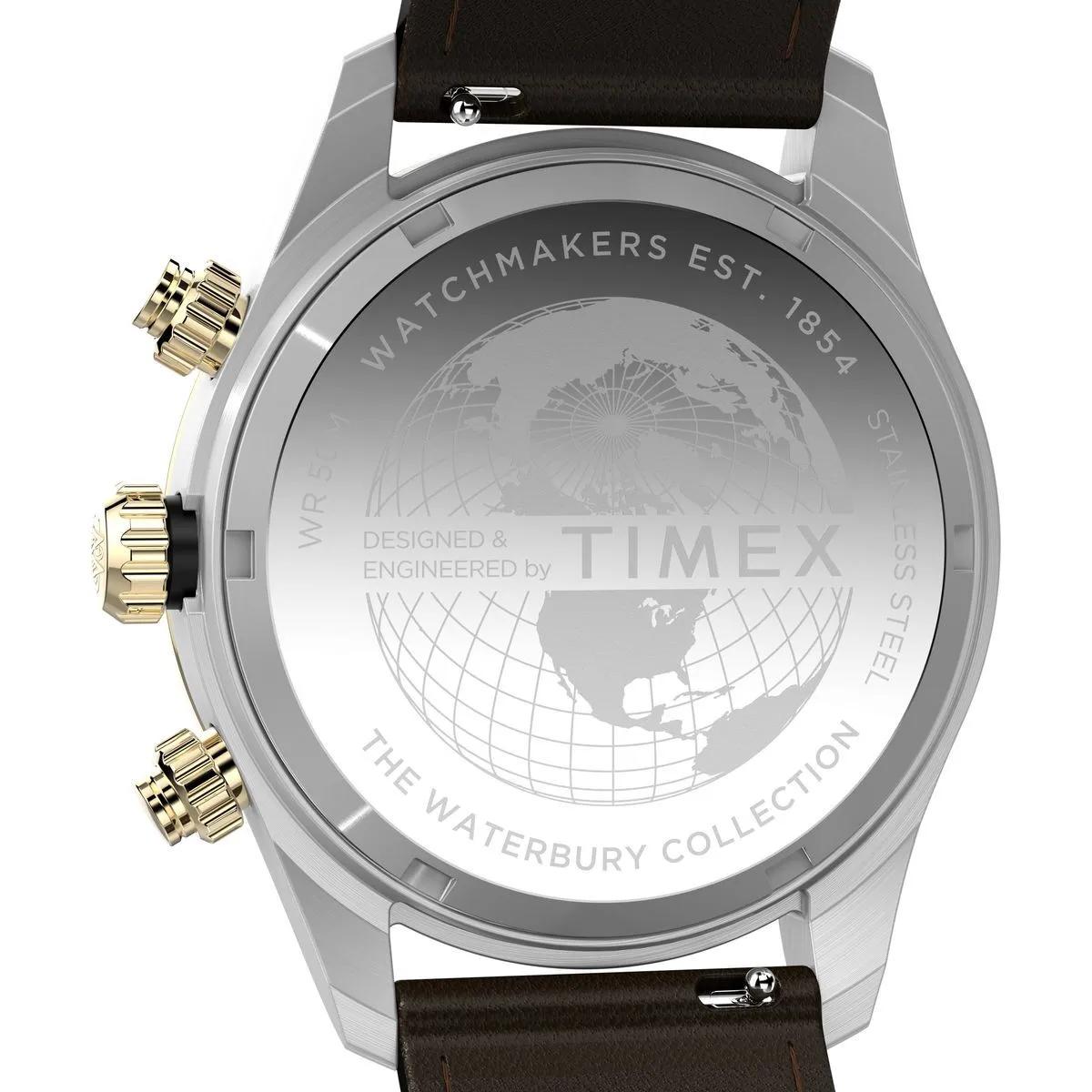 Thumbnail - Timex Uhren - Quarz-Chronographenuhr Waterbury Heritage Chronogr - Gr. unisize - in Braun - für Damen