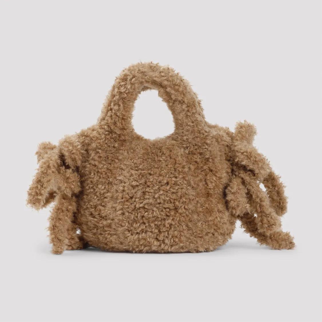 Simone Rocha Totes Brown Embellished Baby Egg Tote Bag in bruin