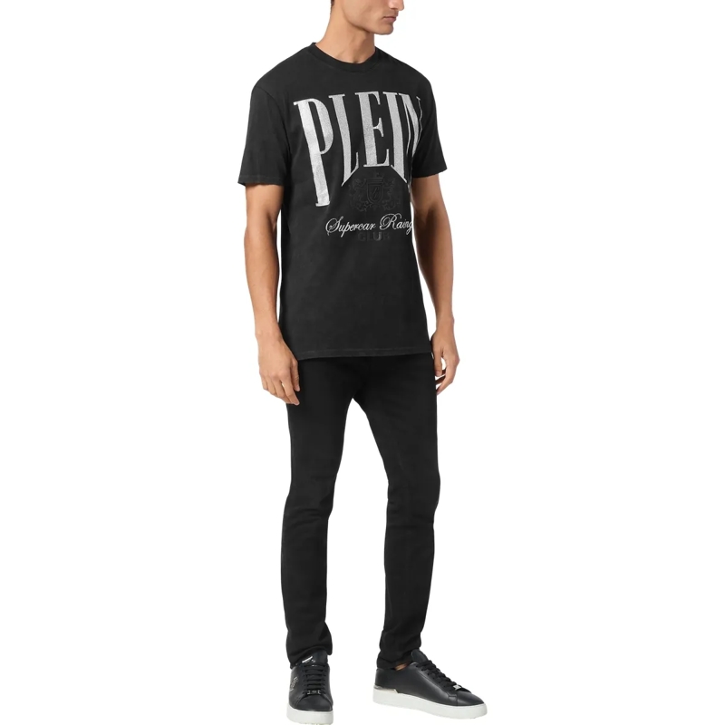 Philipp Plein T-Shirt T-Shirt Racing Mit Schmucksteinen schwarz(Image 9)