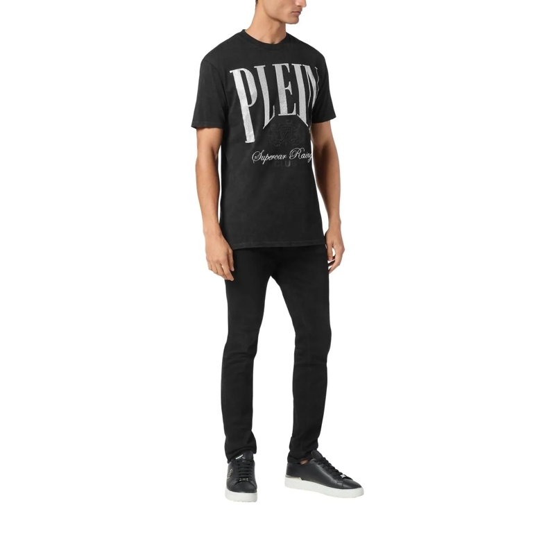 Philipp Plein T-Shirt T-Shirt Racing Mit Schmucksteinen schwarz(Image 3)