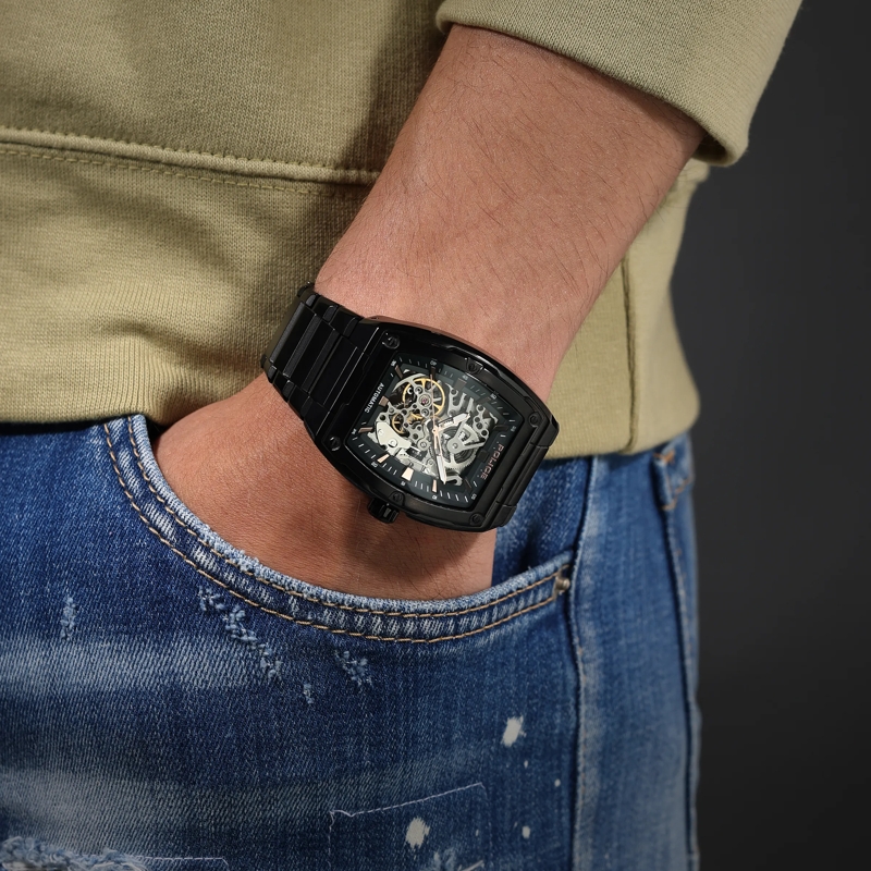 Police Automatikuhr Automatikuhr Skeletor schwarz(Image 5)