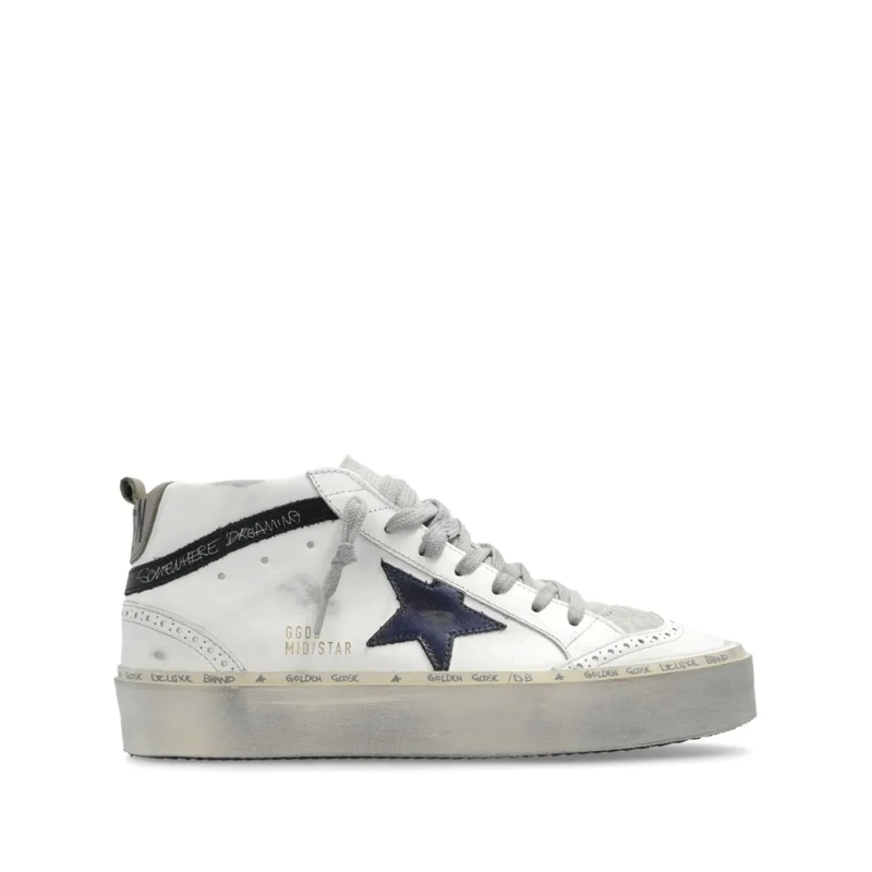 Golden Goose High-Top-Sneaker Mid Star High-Top Leather Sneakers White