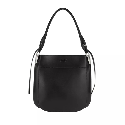 Prada Margit Leather Shoulder Bag Nero Hobo Bag