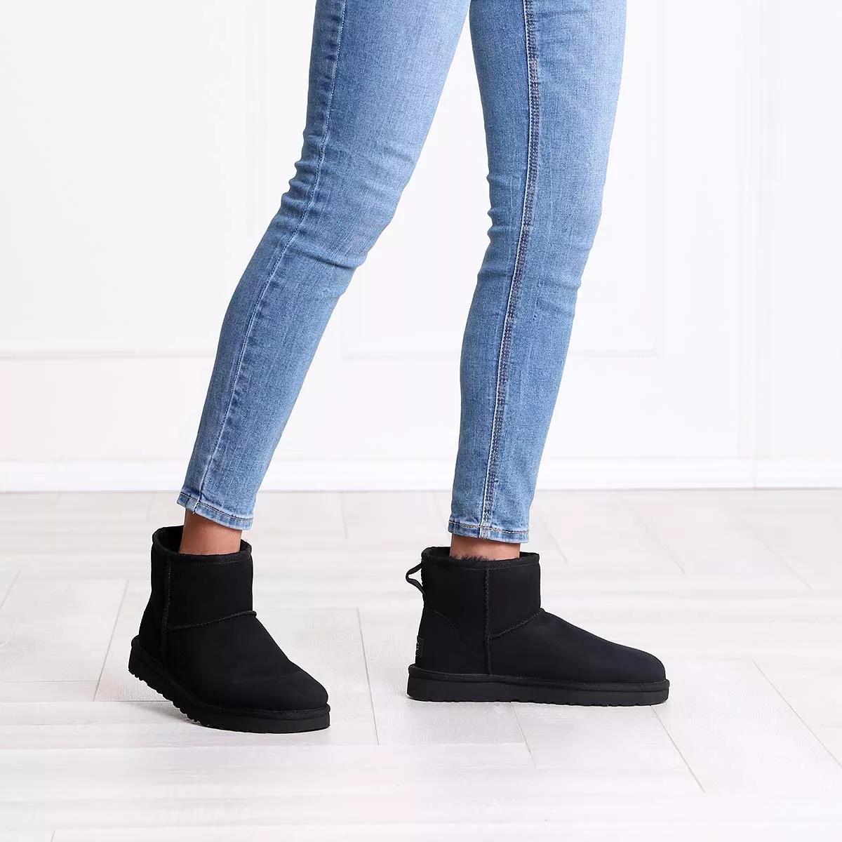 Black denim ugg clearance boots