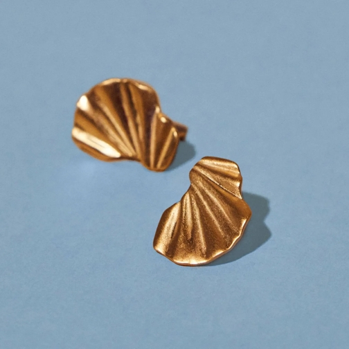 ENAMEL Copenhagen Créole Wave Ohrringe Gold (Image 2)