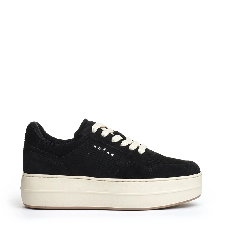 Hogan Lage-top sneaker Skyscaper Suede Print Velvet Black Black