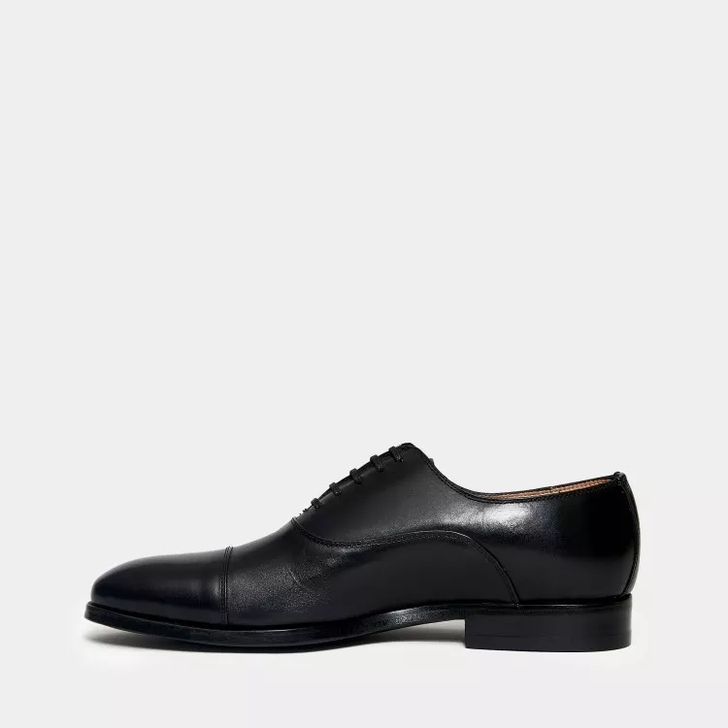 Ortigni Black Leather Lace-Up Black | Schnürschuhe display picture 2