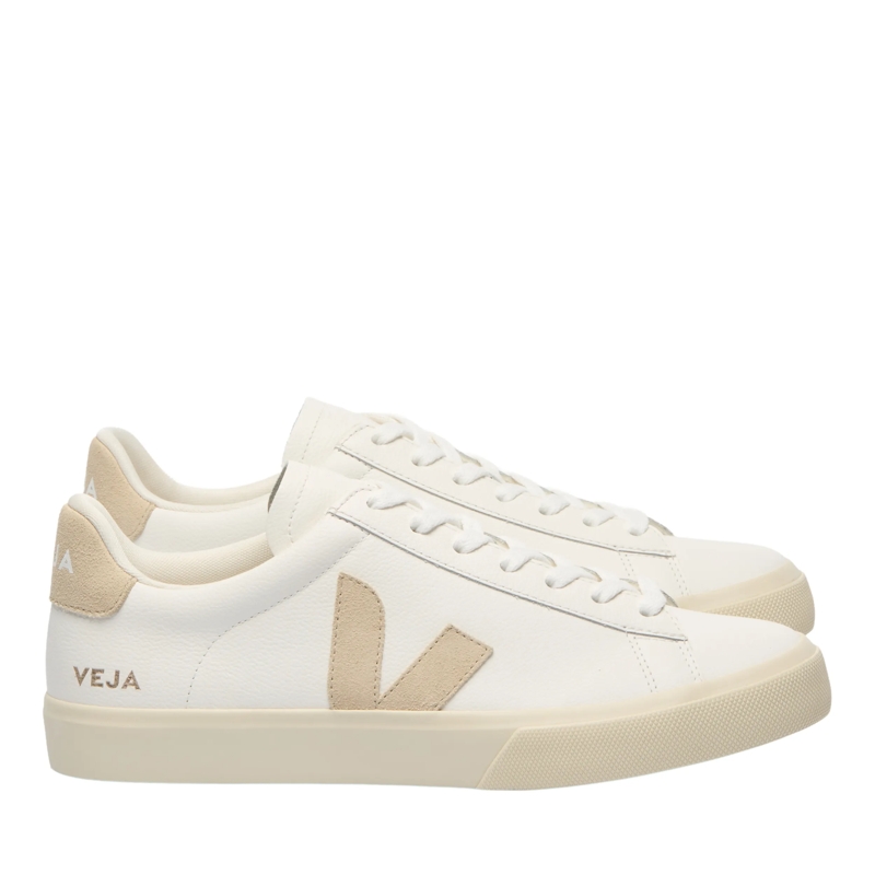 Veja Low-Top-Sneaker Campo Leather Extra White Almond