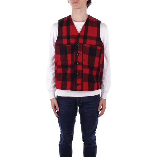 Filson Daunenjacken Coats Red Black Plaid Red