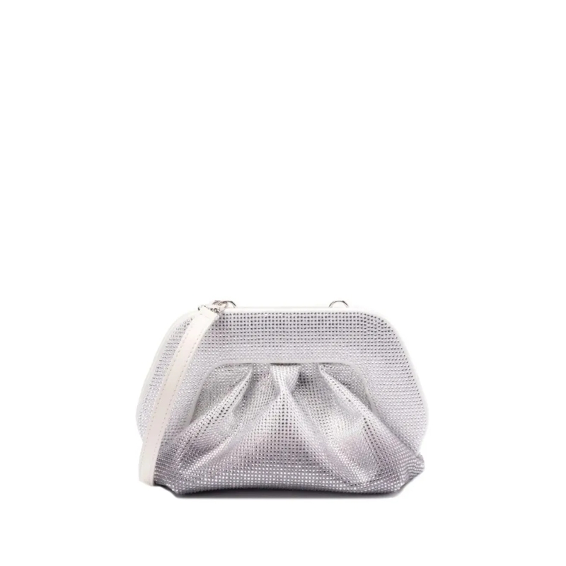 Themoirè Clutch Structured Minimalist Bag With Clean Lines And Ref White