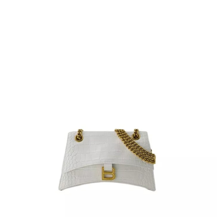 White crossbody bag with gold chain hotsell