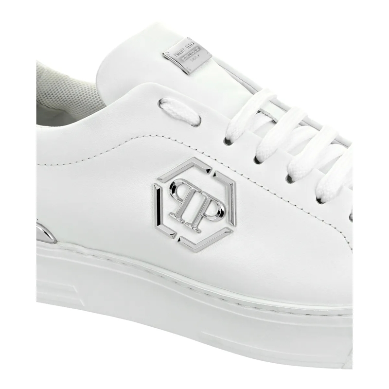 Philipp Plein Low-Top-Sneaker Hexagon Leather Lo-Top Sneaker Black(Image 5)