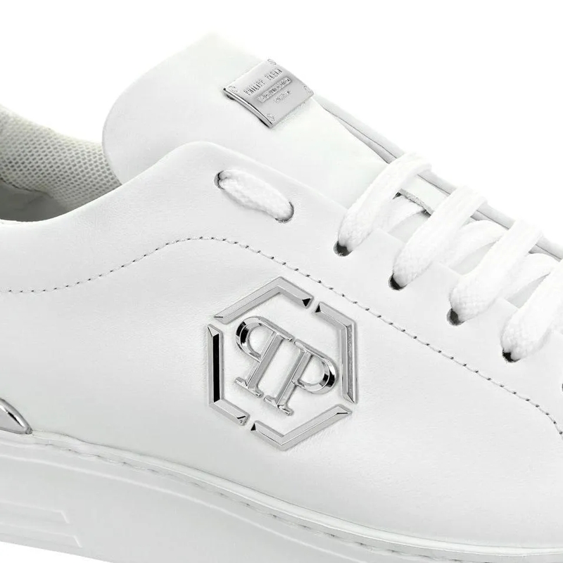 Philipp Plein Low-Top-Sneaker Hexagon Leather Lo-Top Sneaker Black(Image 3)