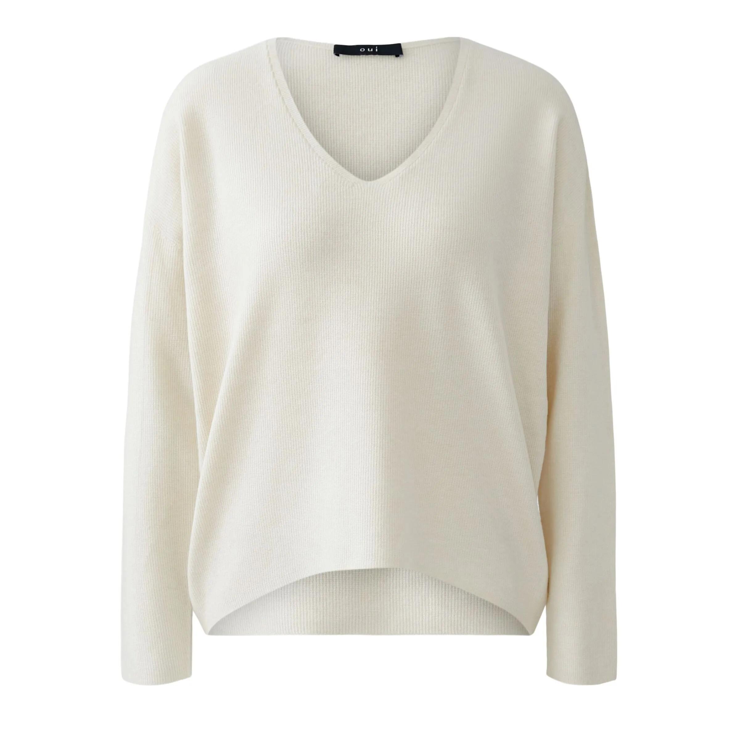Thumbnail - Oui - Pullover FREYJA - Größe 42 DAMEN - white