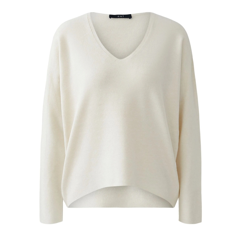 Oui Pullover Pullover FREYJA offwhite