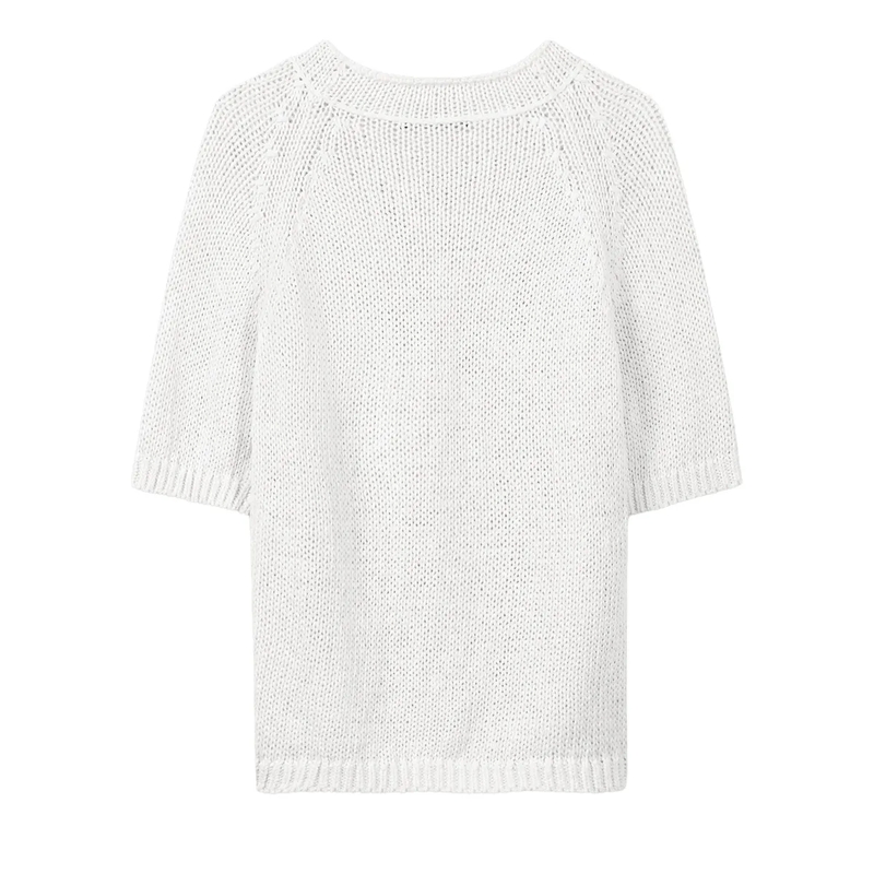 Luisa Cerano Trui Pullover Kurzarm White(Image 6)