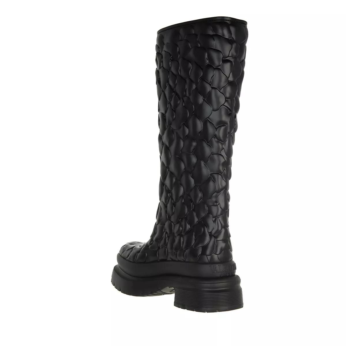 Valentino Garavani Rose Rainboot Black Bottes de pluie