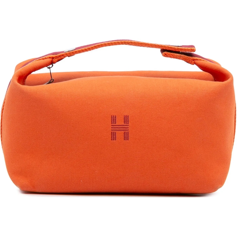 Hermès Nécessaire Large Canvas Bride A Brac Case orange