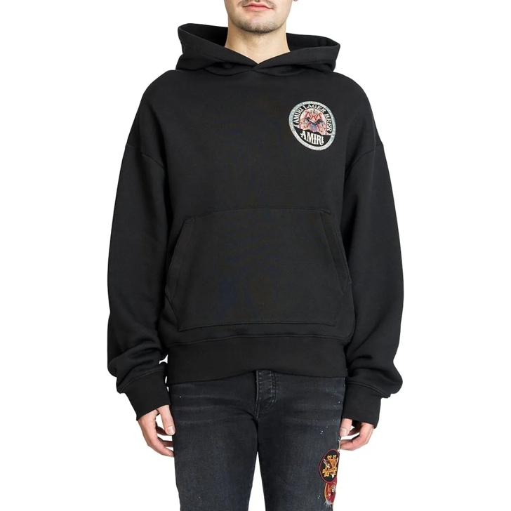 Amiri AMIRI EAGLE OVERSIZED HOODIE BLACK mehrfarbig