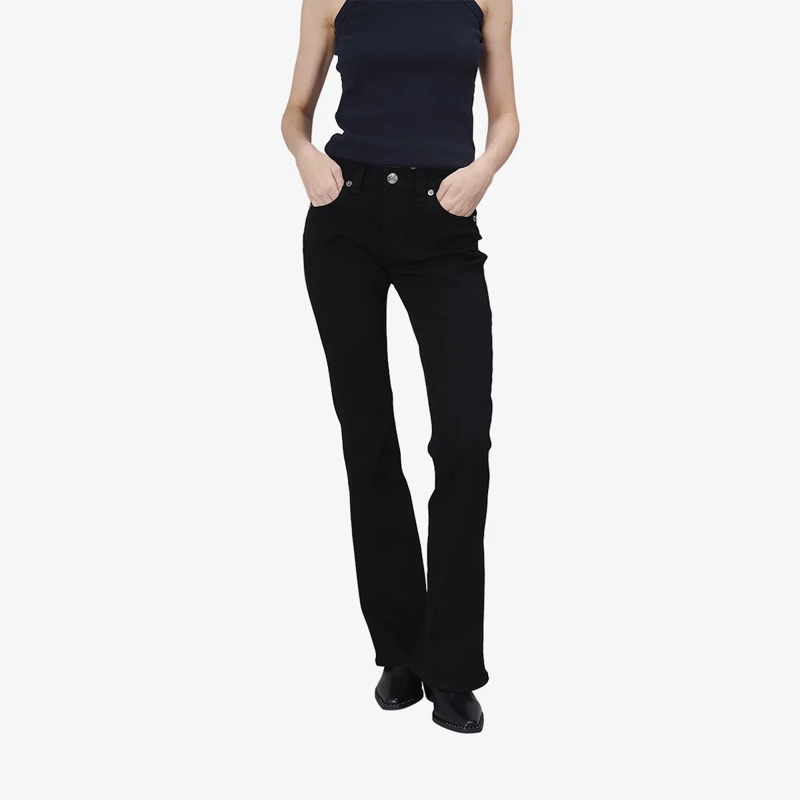 True Religion Jeans - Modell: Joey- Mid Rise- Schwarze Jeans- Mitte schwarz(Image 6)