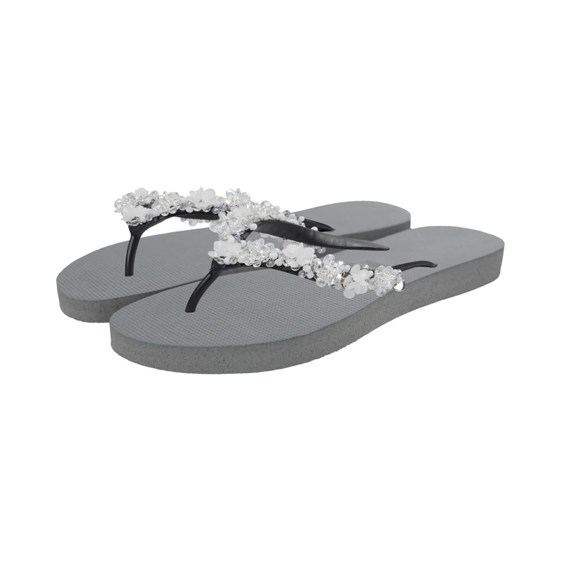UZURII Flip Flops Zehentrenner Precious Bloom White silber(Image 2)