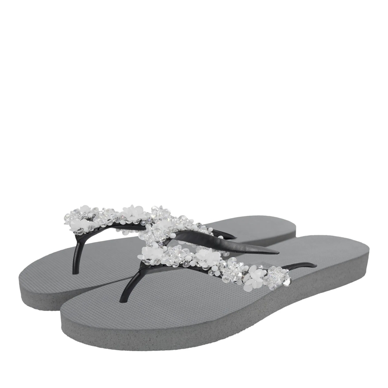 UZURII Flip Flops Zehentrenner Precious Bloom White silber(Image 2)