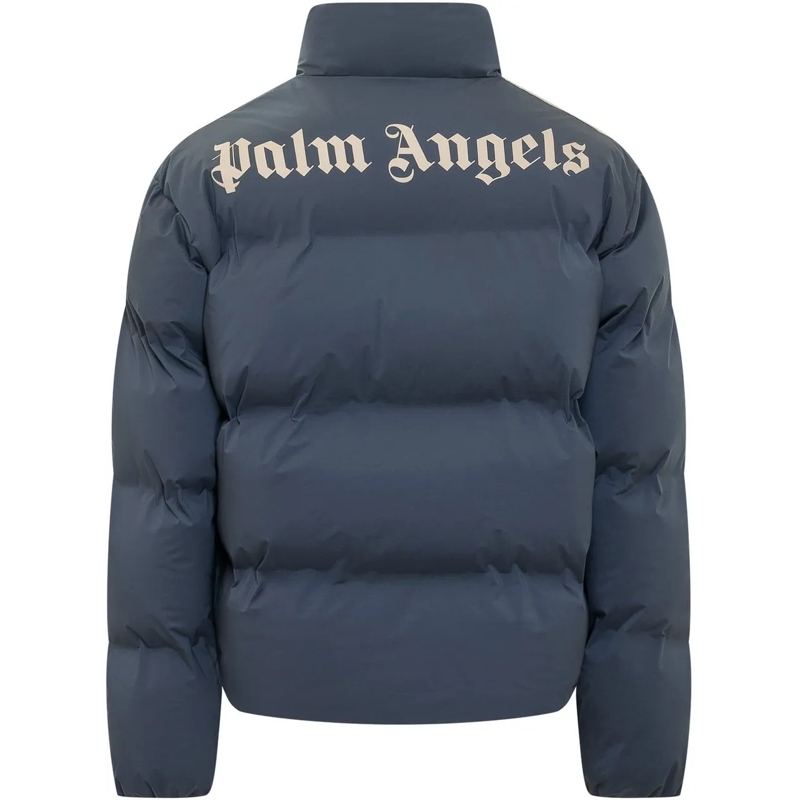 Palm Angels Daunenjacke Piumino con Zip Collo Alto e Logo dunkelblau(Image 2)