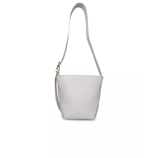 Jil Sander White Leather Bag White Schoudertas