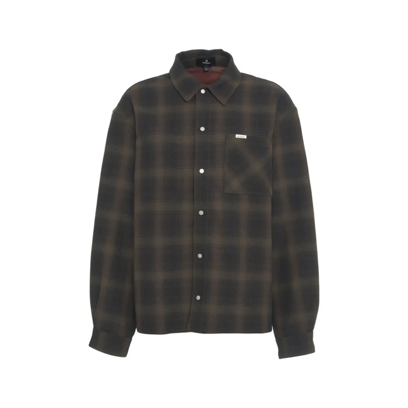 Represent  Plaid Patterned Represent Overshirt Green
