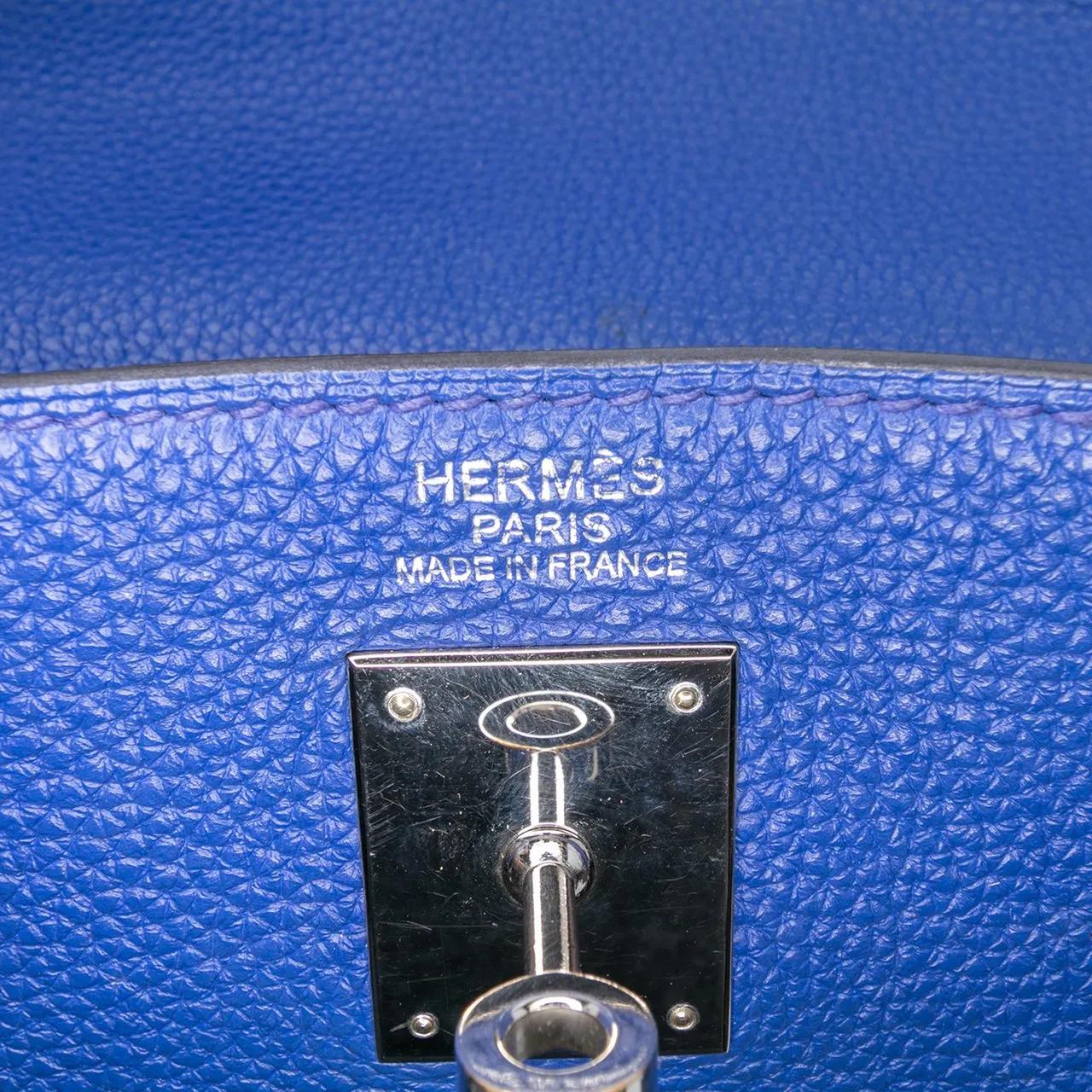 Thumbnail - Hermès Hobo Bags - Togo Kelly II Retourne 32 - Gr. unisize - in Blau - für Damen