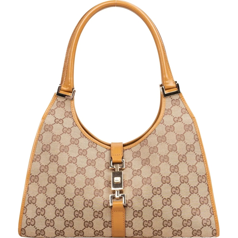 Gucci Tote GG Monogram Jackie Handbag braun