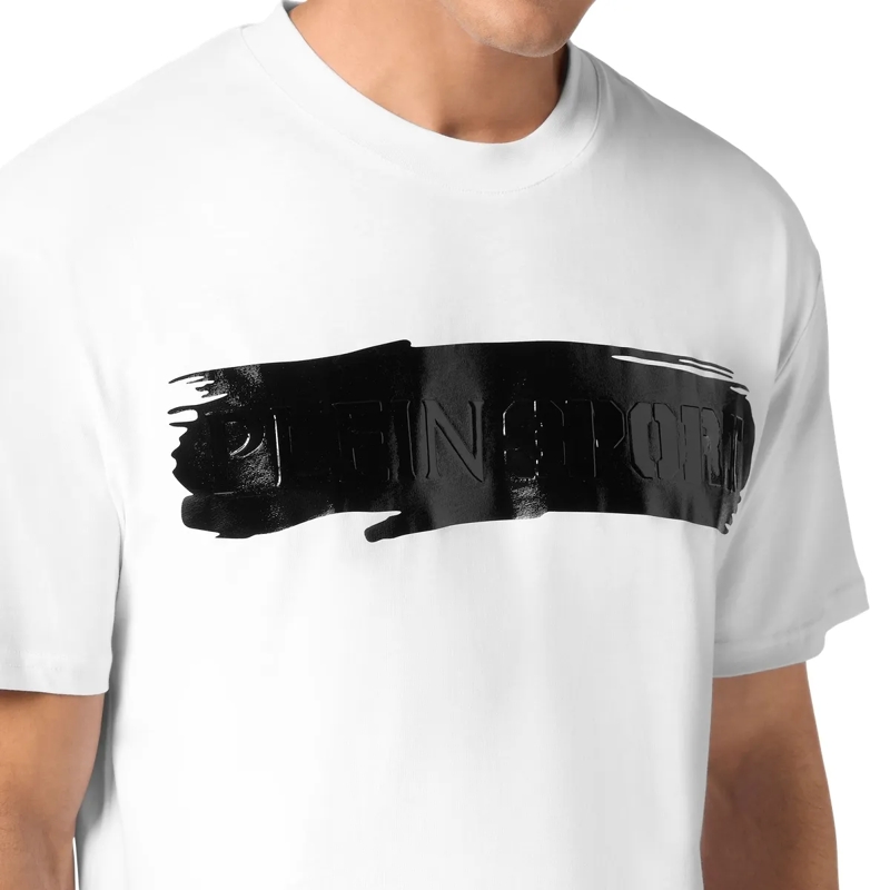 Plein Sport T-Shirt T-Shirt Rundhalsausschnitt Silver Brush weiss(Image 5)