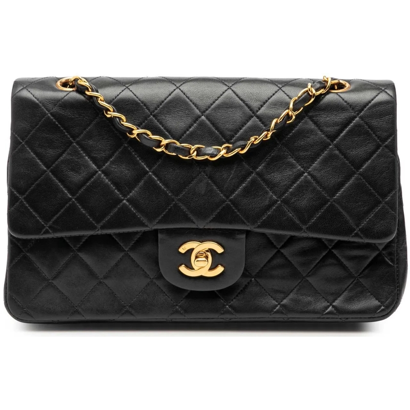 Chanel Schultertasche Medium Classic Lambskin Double Flap schwarz