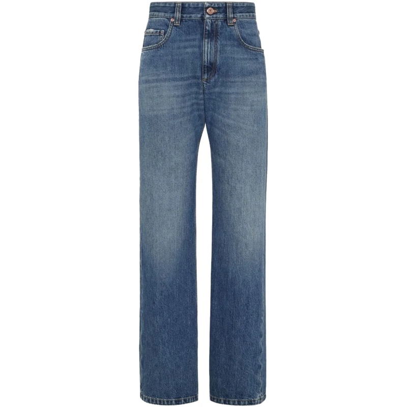 Brunello Cucinelli Jeans mit geradem Bein Jeans Blue blau