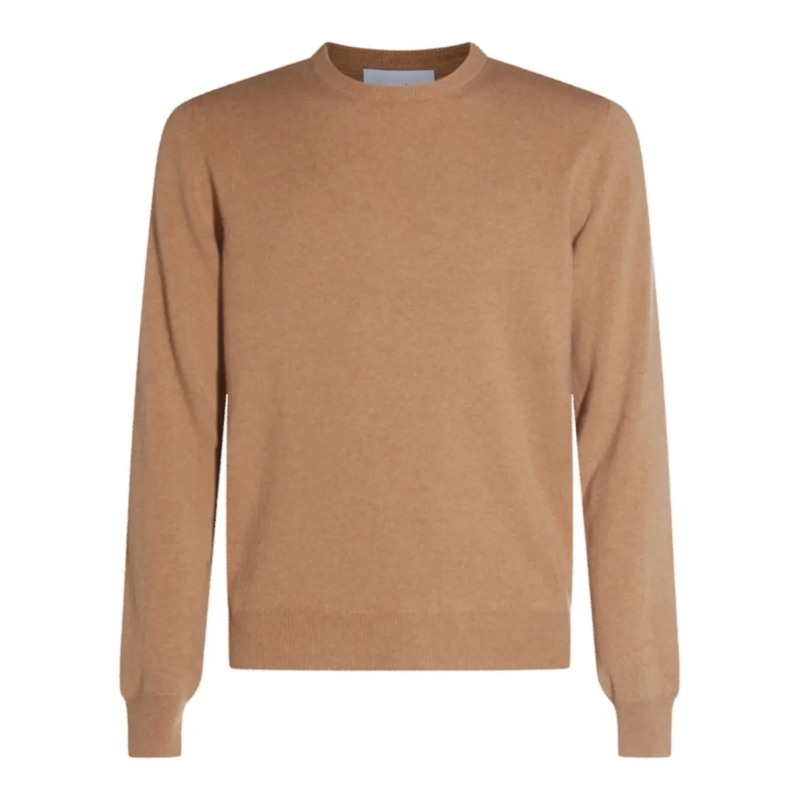 Malo Trui Beige Cotton Knitwear Brown
