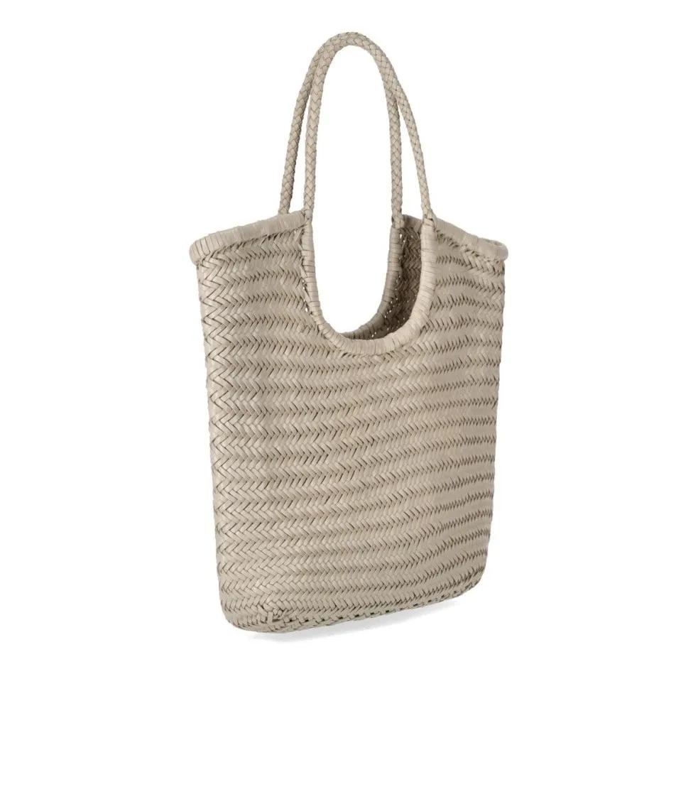 DRAGON DIFFUSION Shoppers & Totes Diagonal Triple Jump Pearl Shoulder Bag in beige