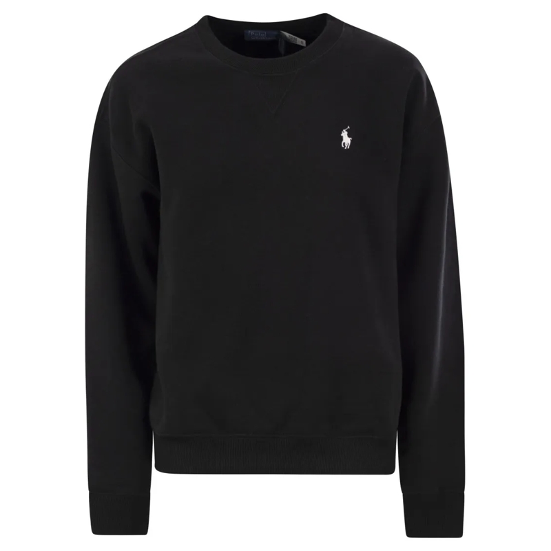 Polo Ralph Lauren  Black Crewneck Sweatshirt With Exclusive Embroider Black
