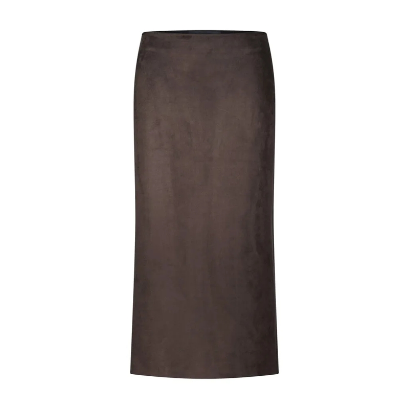 DRYKORN  Midirock Asser in Velours-Optik Braun