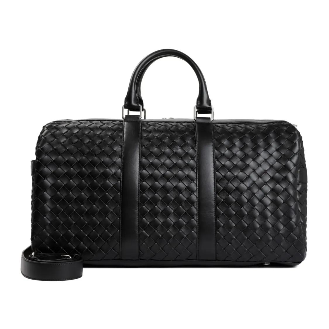 Bottega Veneta Reisegepäck - Black Classic Intrecciato Duffle Bag - Gr. unisize - in Schwarz - für Damen