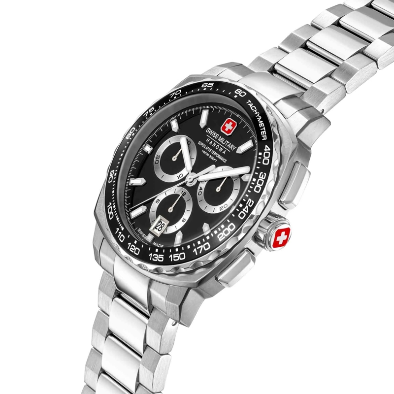 Swiss Military Hanowa Chronograph Quarzuhr Speedwell- 3 Zeiger Uhr- Wasserbeständ schwarz(Image 2)