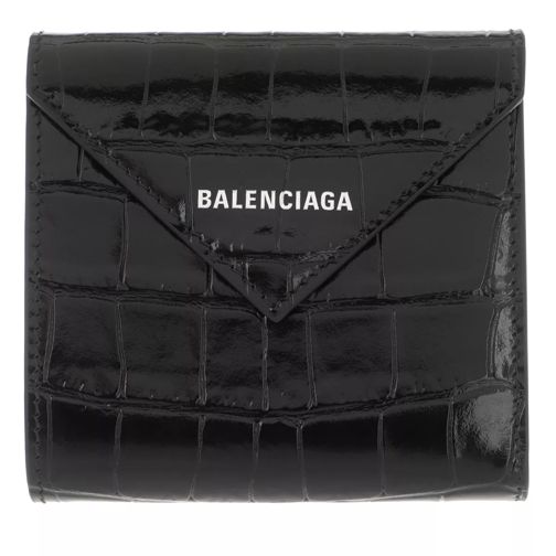 Balenciaga Papier Flap Wallet Black Tvåveckad plånbok