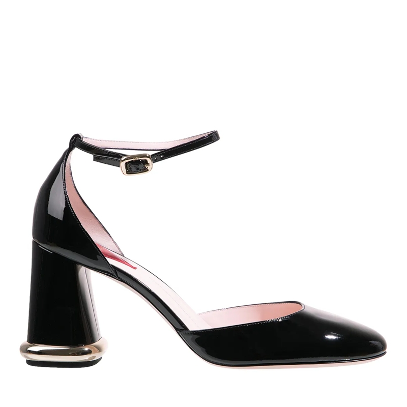 Roger Vivier Pumps Roundytoe Ankle Strap 85 Nero